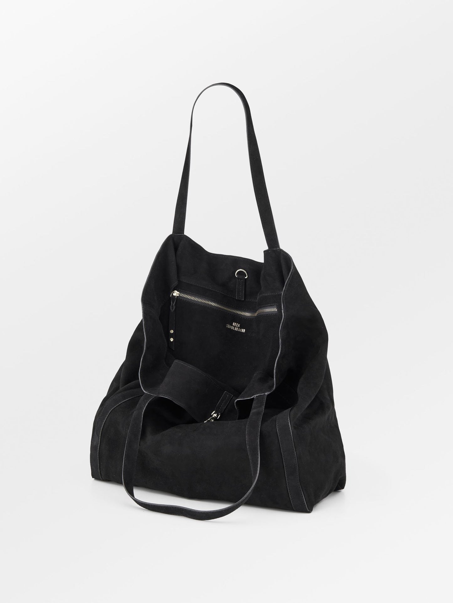 Suede Eden Shopper Bag - Black OneSize Becksöndergaard.se