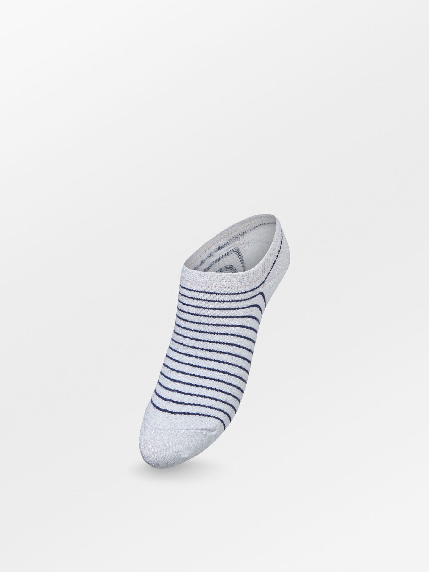Stripe Glitter Sneakie Sock - White Socks Becksöndergaard.se