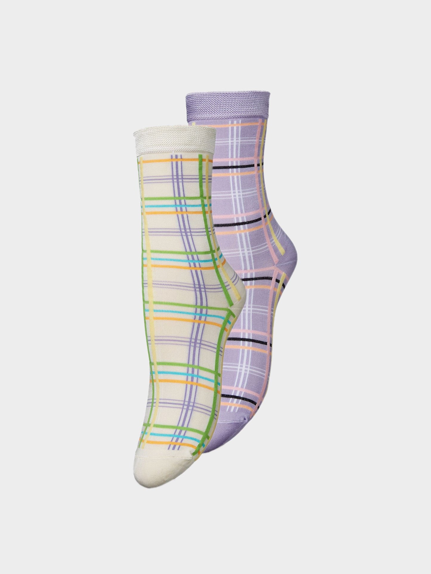 Exie Check Sock 2 Pack Socks Becksöndergaard.se
