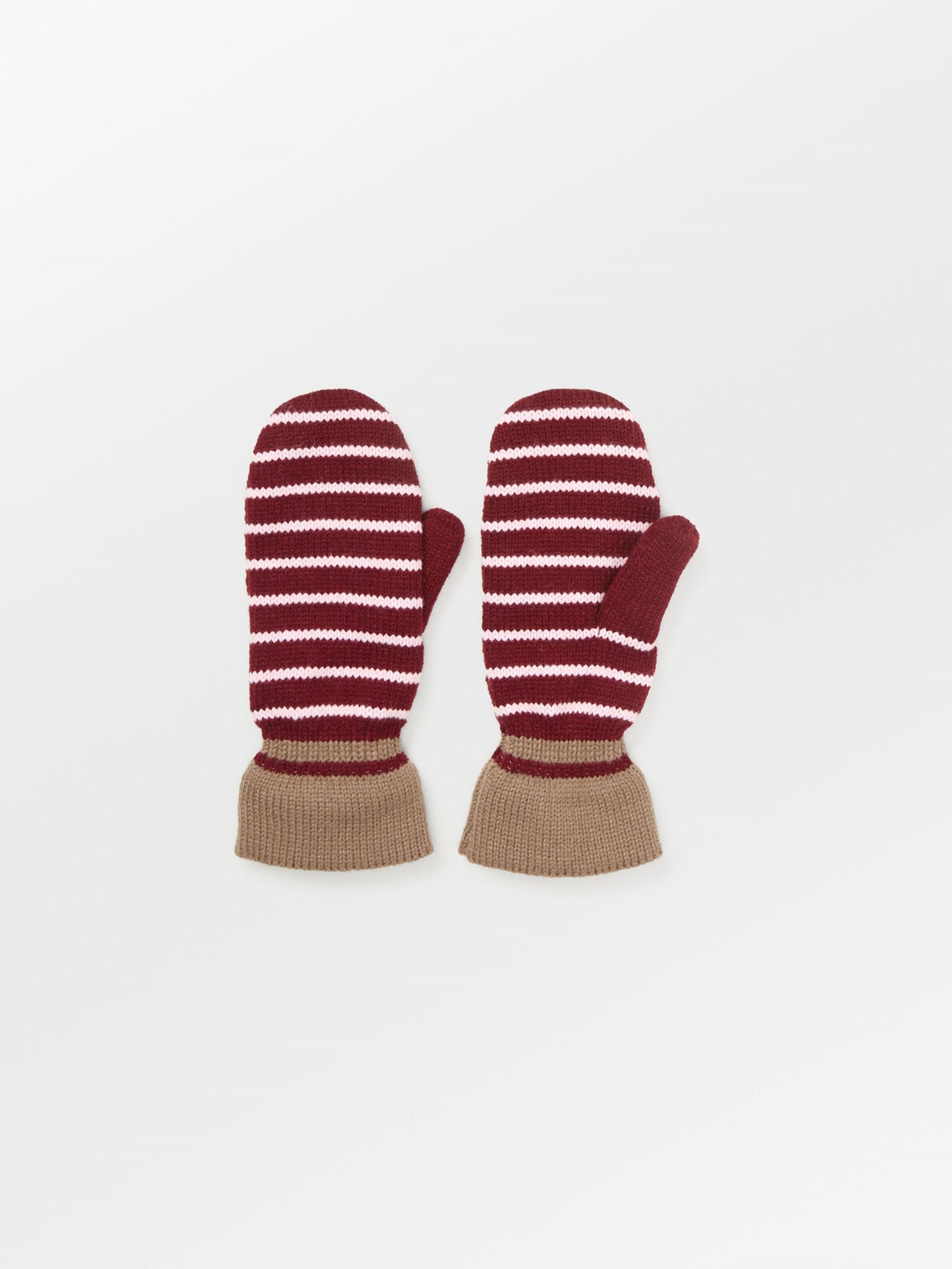 Thin Striped Emerald Mittens Clothing Becksöndergaard.se