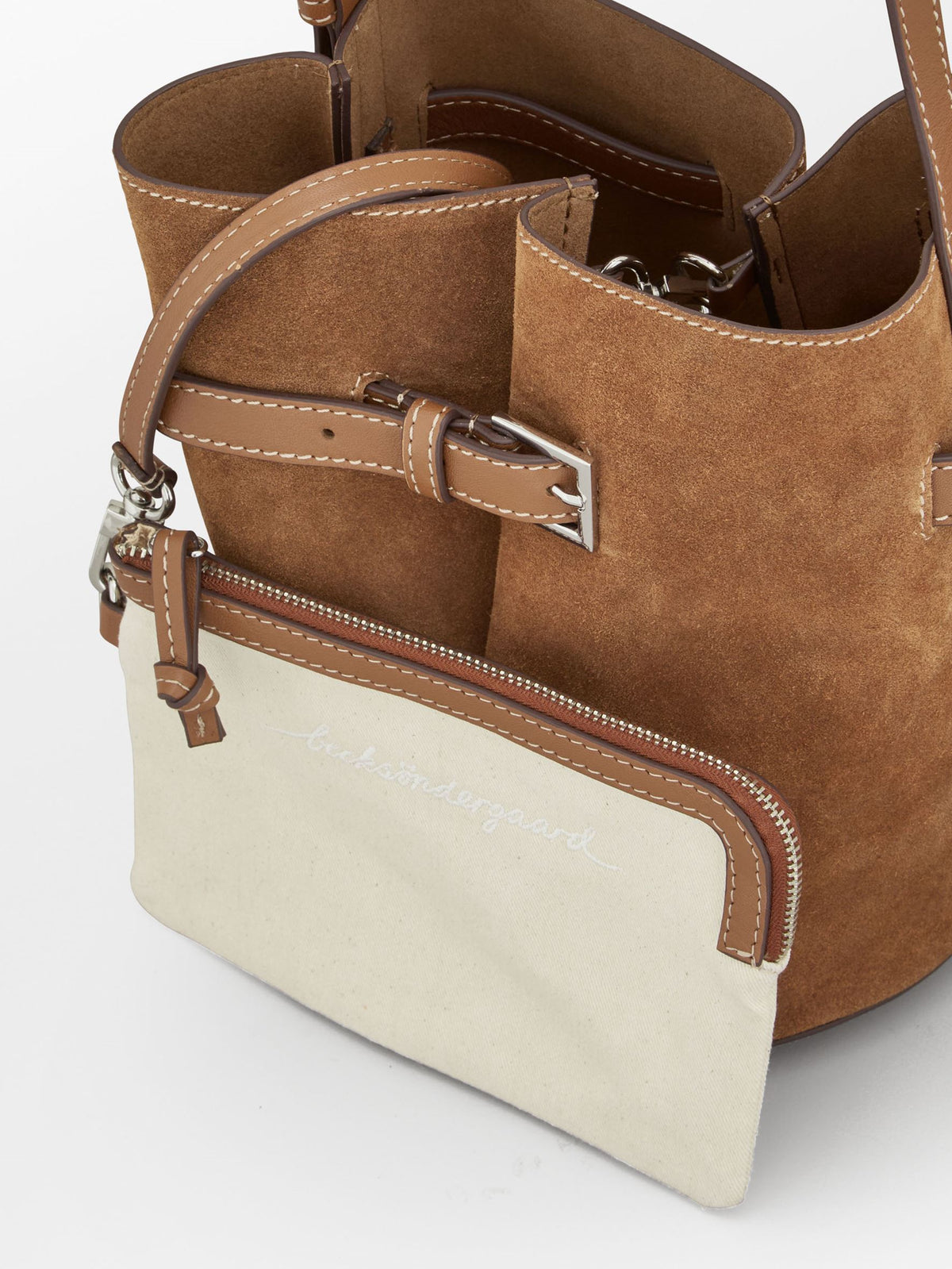 Becksöndergaard, Suede Bleu Belted Bag - Cognac Brown, onesize