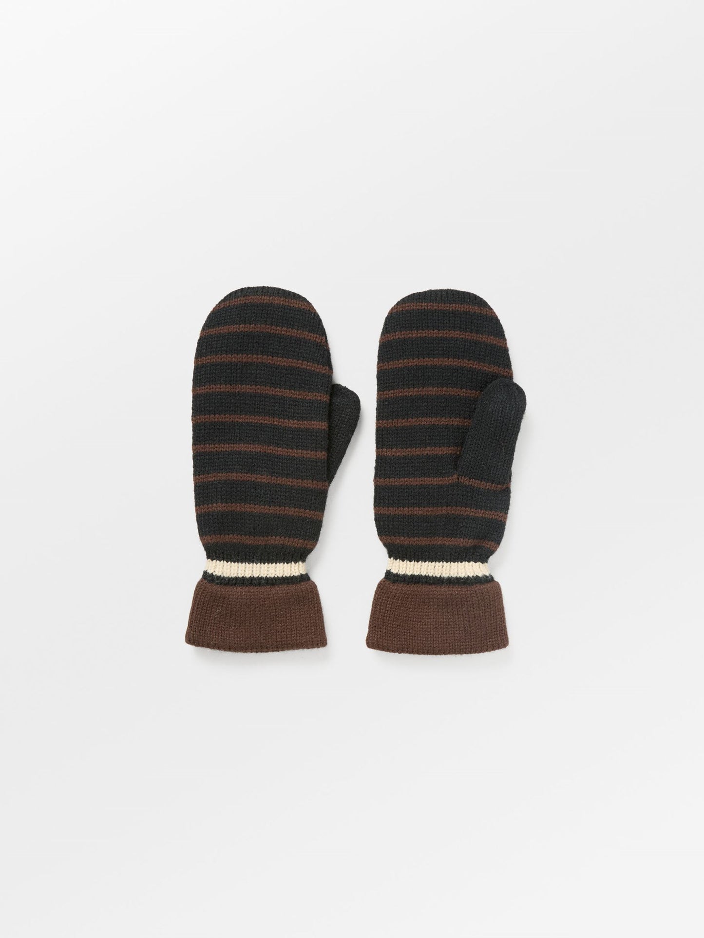 Thin Striped Emerald Mittens Clothing Becksöndergaard.se