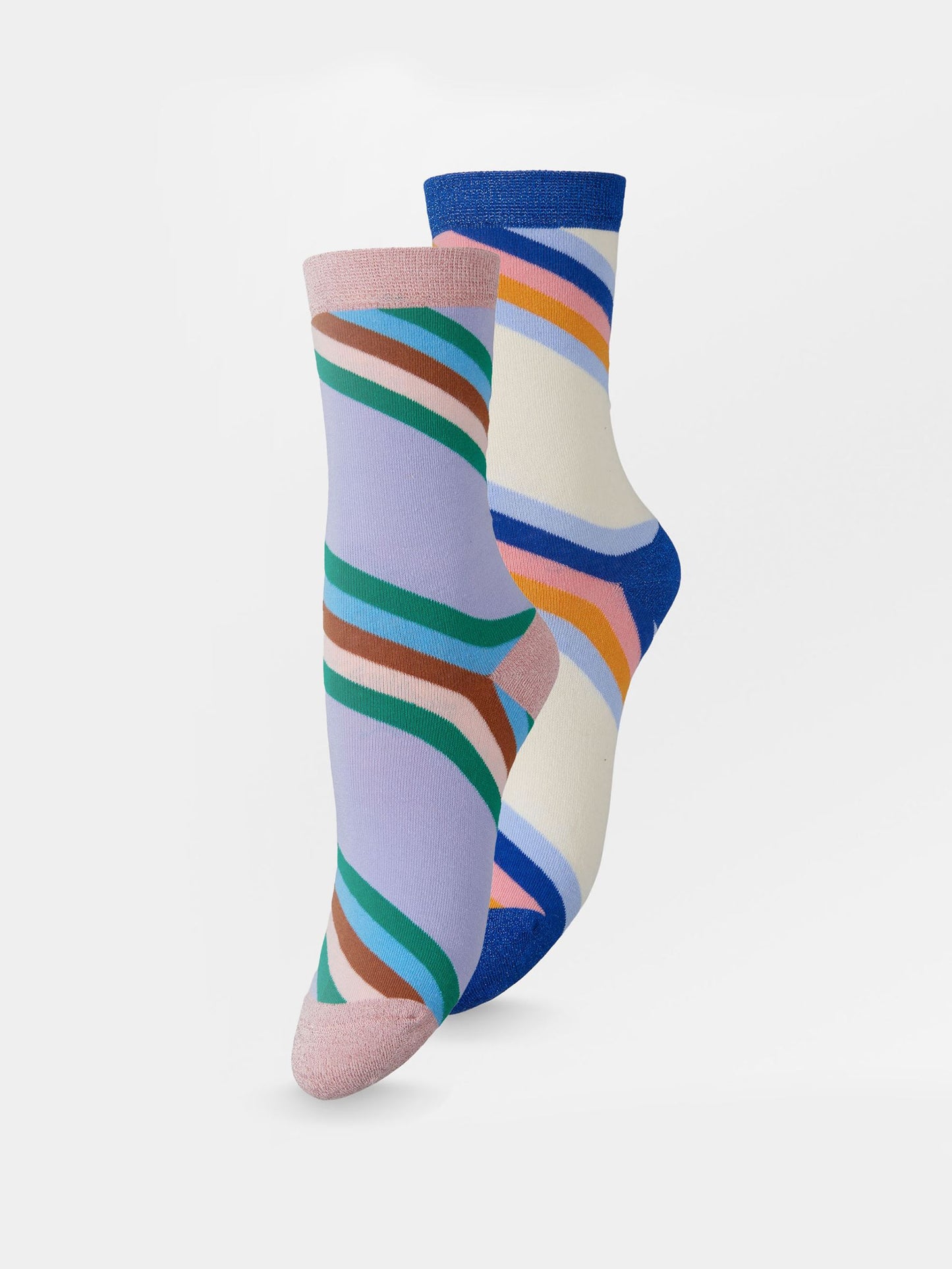 Oblique Striped Sock 2 Pack Socks Becksöndergaard.se