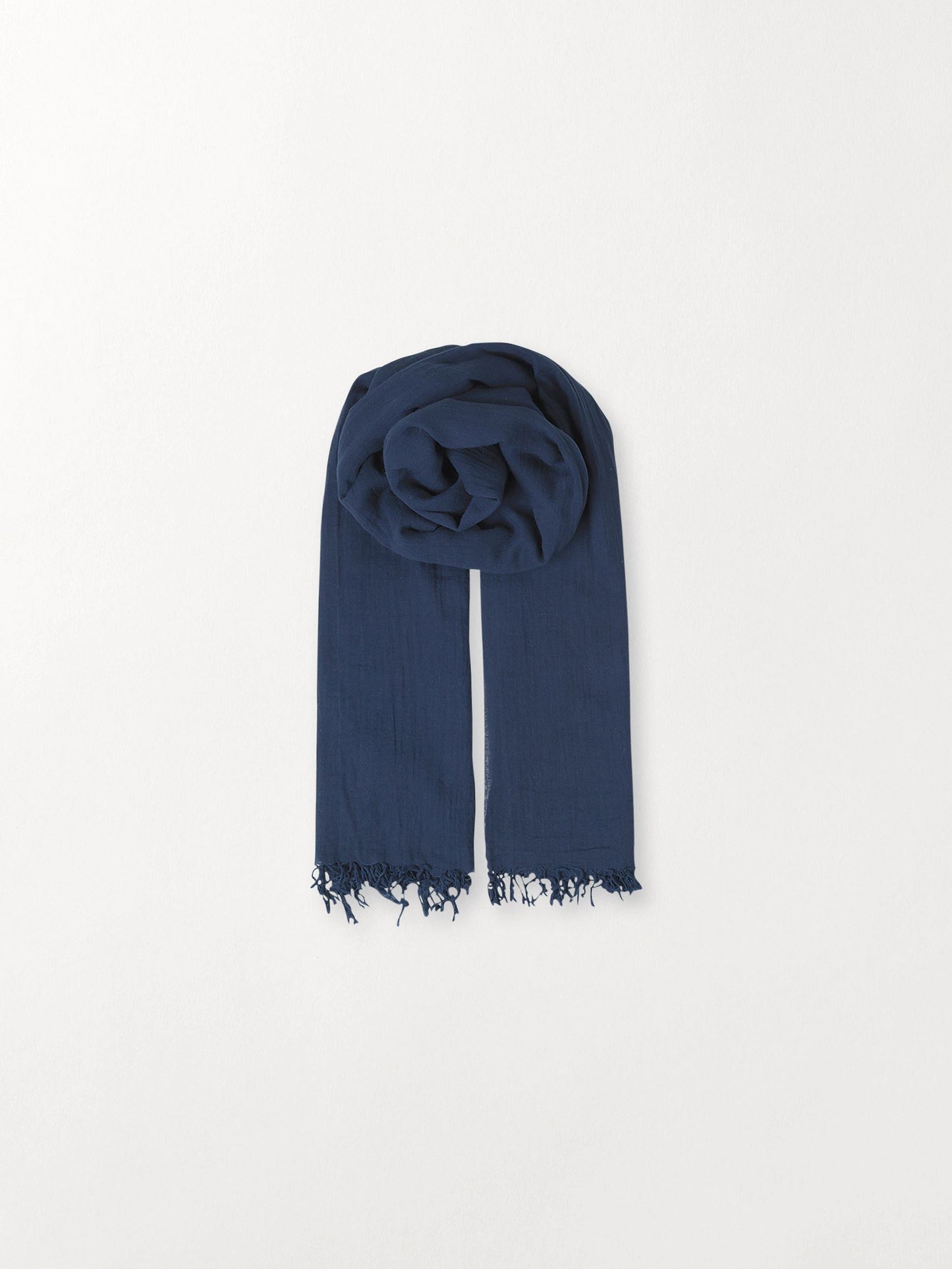 Solid Ilona Scarf - Navy OneSize Becksöndergaard.se