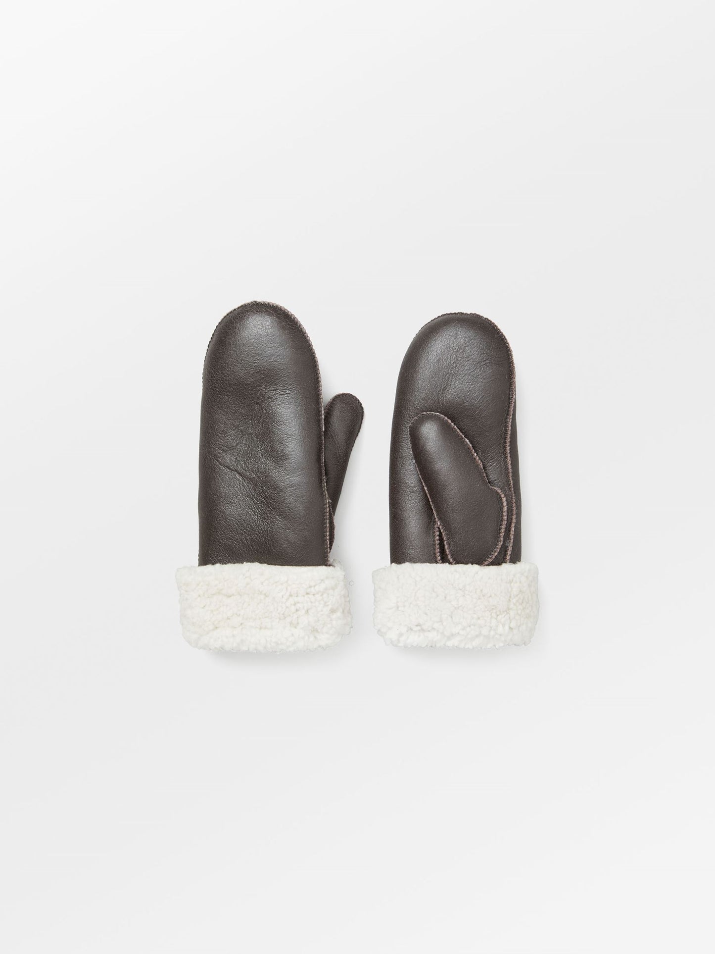 Doa Smooth Shearling Mitten Gloves Becksöndergaard.se