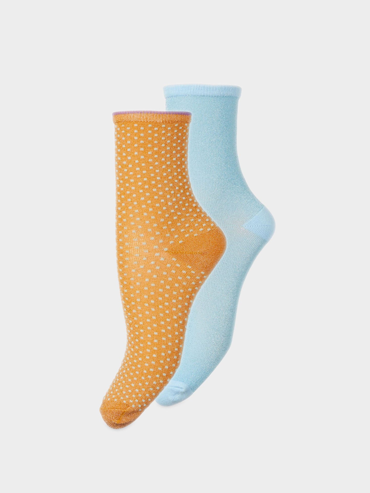 Dina Solid + Dot Sock 2 Pack Socks Becksöndergaard.se