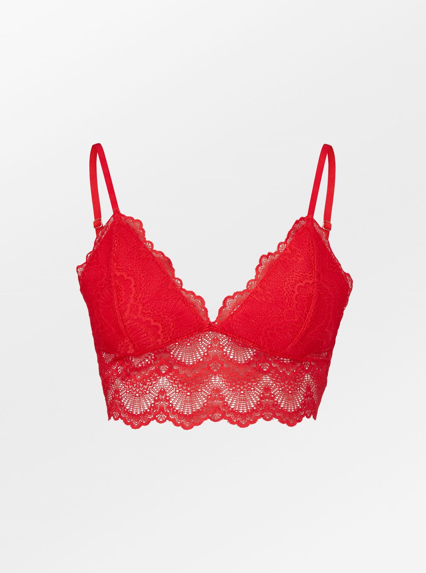 Becksöndergaard, Wave Lace Zoe Bralette Top - Red, archive, archive