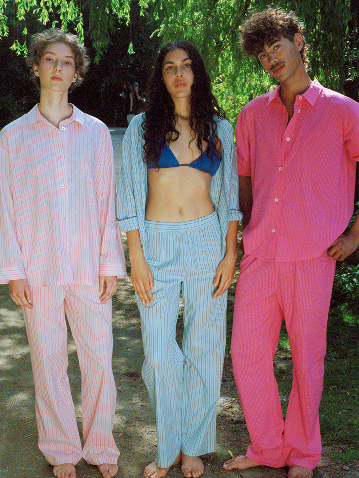 Seersucker Pyjamas Set Clothing Becksöndergaard.se