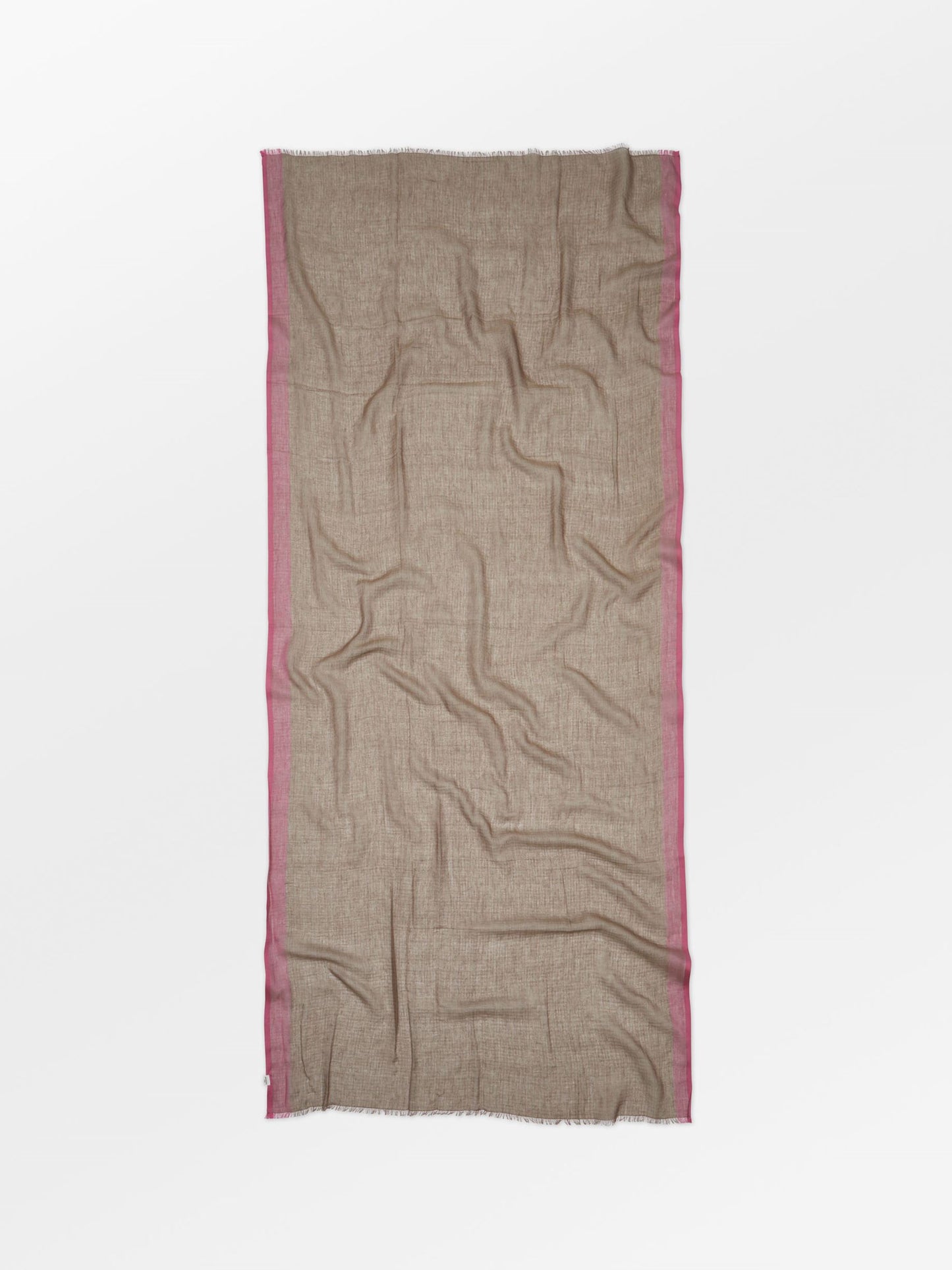 Becksöndergaard, Stripy Cowea Scarf - Carmine Pink, scarves, sale, sale, scarves, scarves