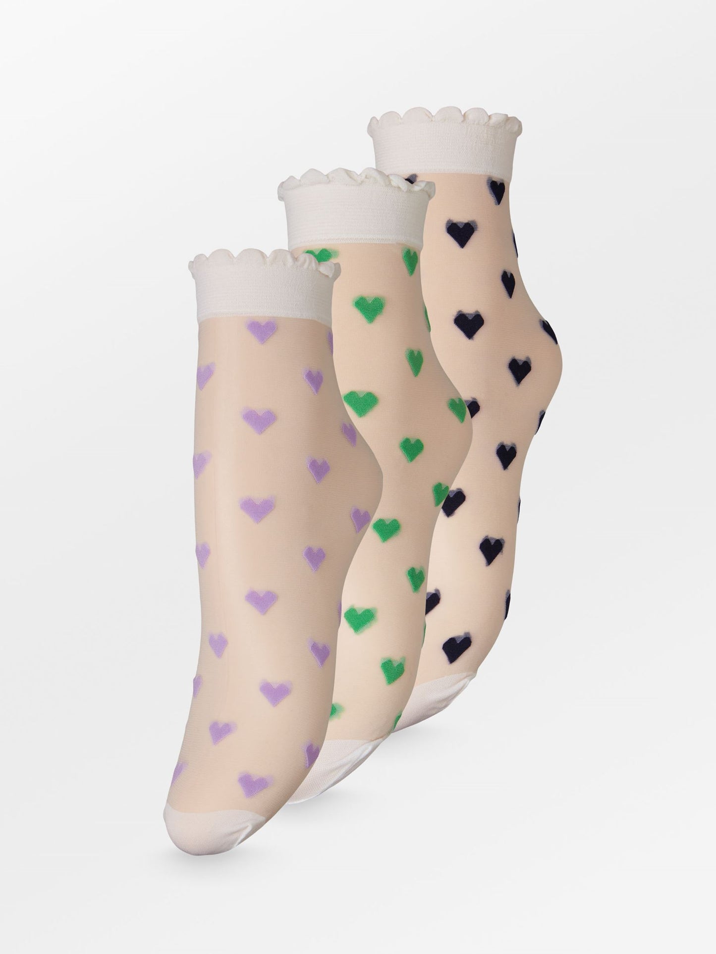 Dagmar Hearts Sock 3 Pack OneSize Becksöndergaard.se