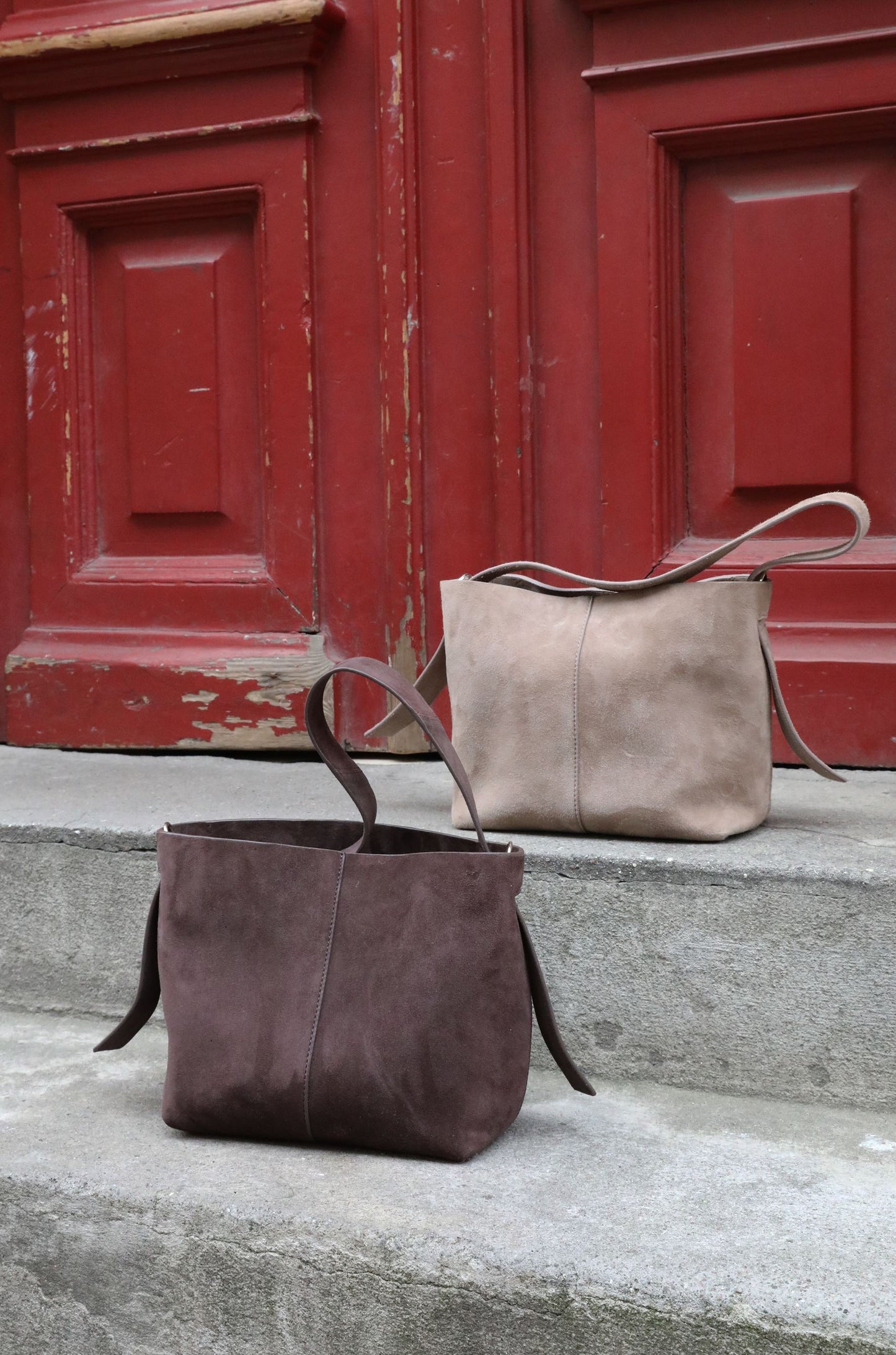 Becksöndergaard, Suede Fraya Small Bag - Moral Gray, bags, bags, bags, sale, sale, bags, bags, bags, bags