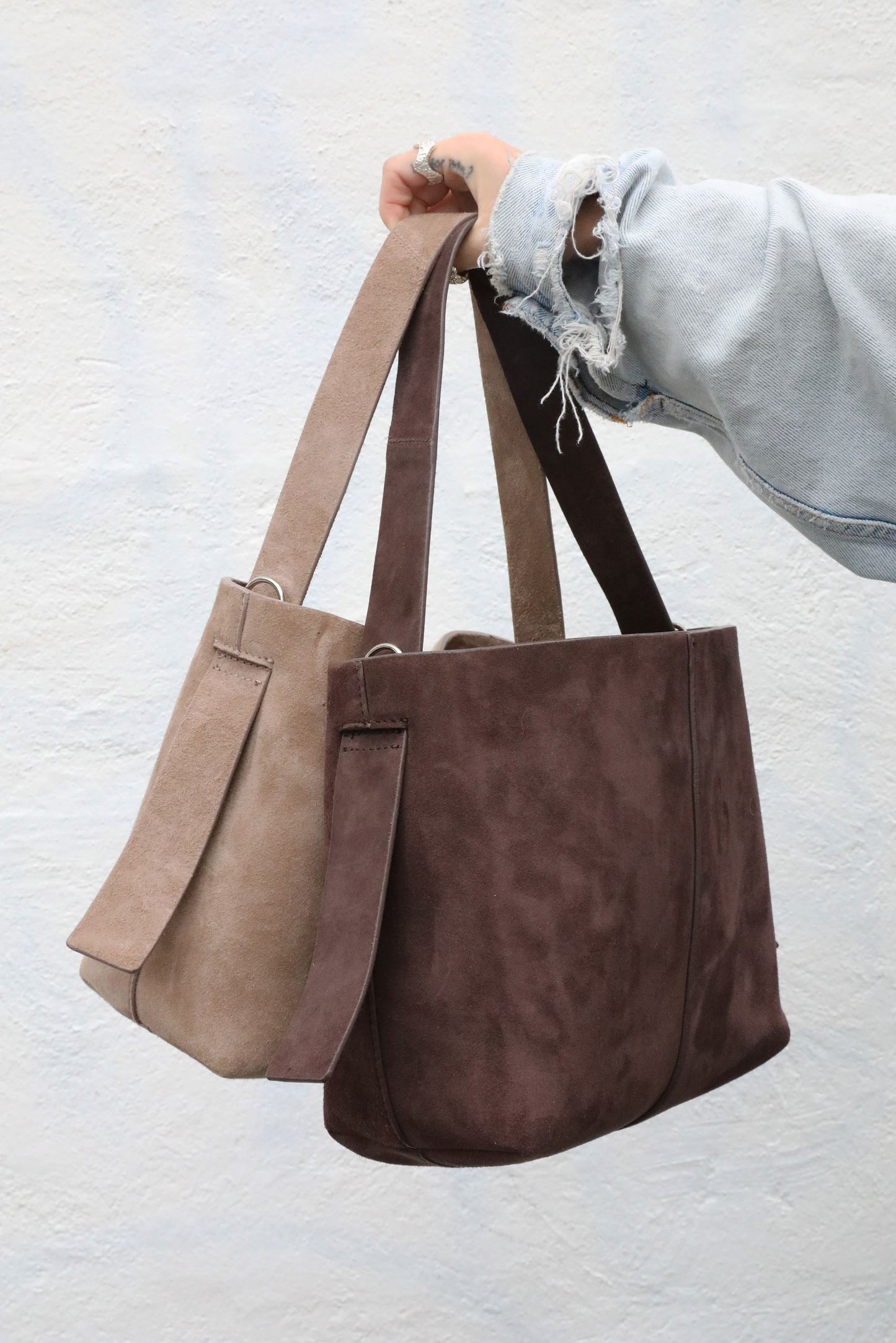 Becksöndergaard, Suede Fraya Small Bag - Moral Gray, bags, bags, bags, sale, sale, bags, bags, bags, bags