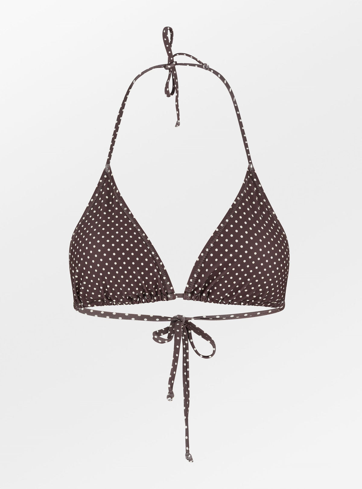 Becksöndergaard, Polka Dot Bel Bikini Top - Hot Fudge Brown, swimwear, swimwear, swimwear
