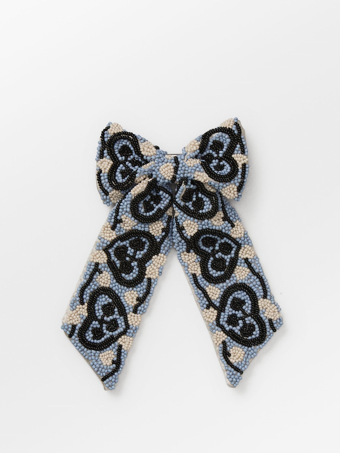 Becksöndergaard, Hearty Beaded Bow Clip - Kentucky Blue, accessories, accessories, black week, black week