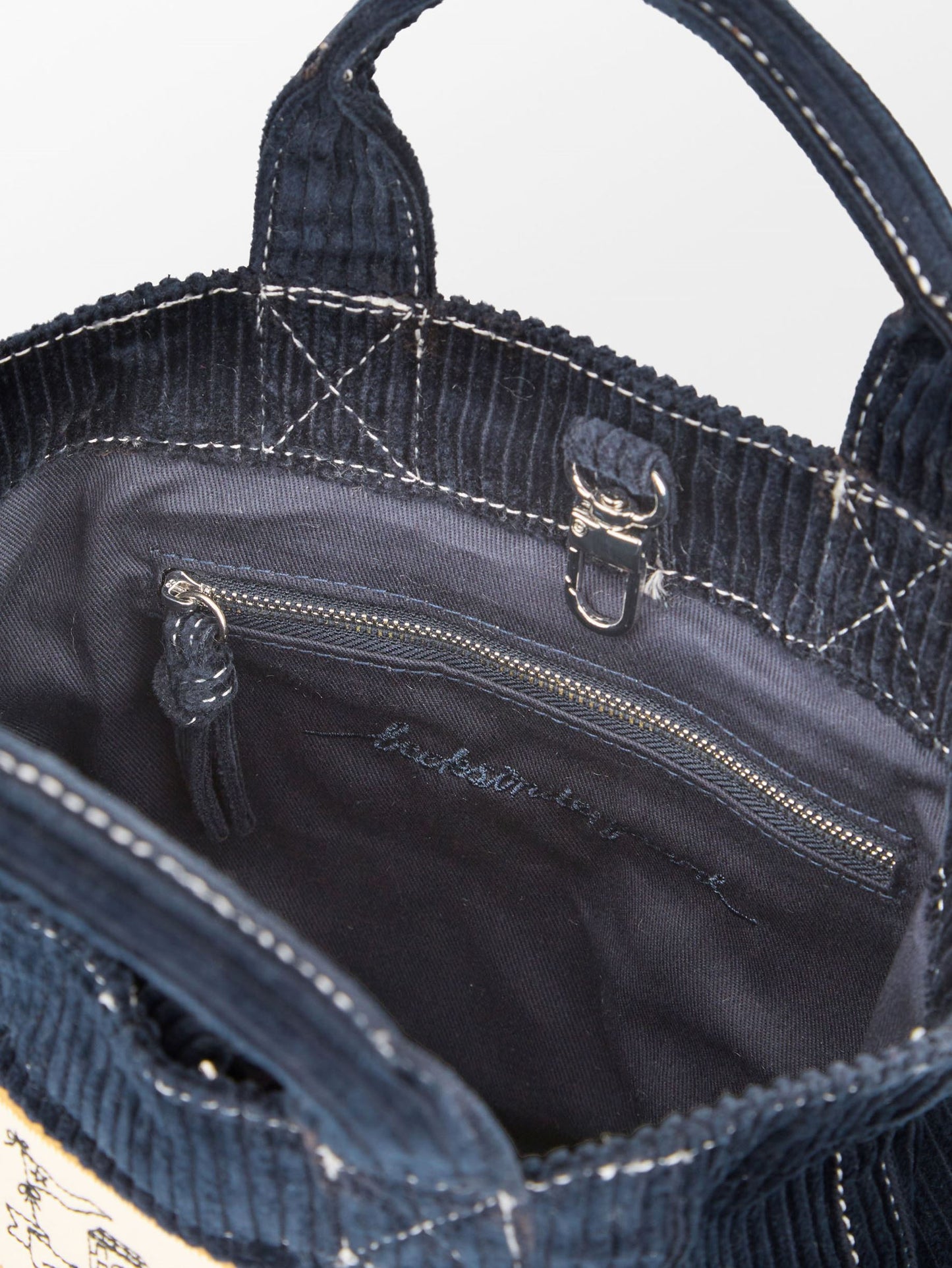 Becksöndergaard, Corduroy Gene Bag - Navy Blue, bags, bags