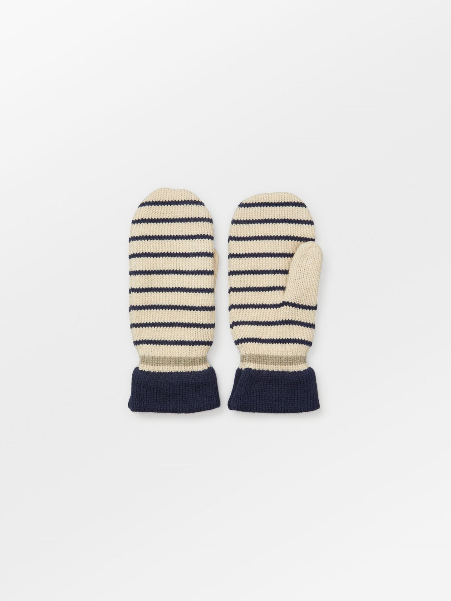 Thin Striped Emerald Mittens Clothing Becksöndergaard.se