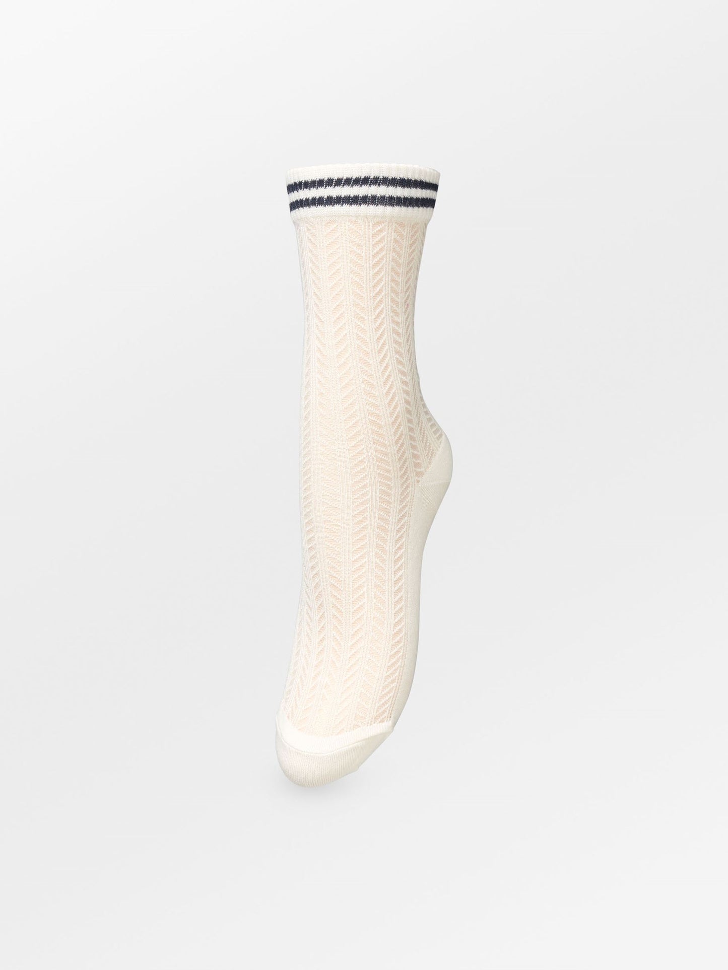 Becksöndergaard, Zilla Sporty Cotta Sock - Birch White, struct - slet produkter