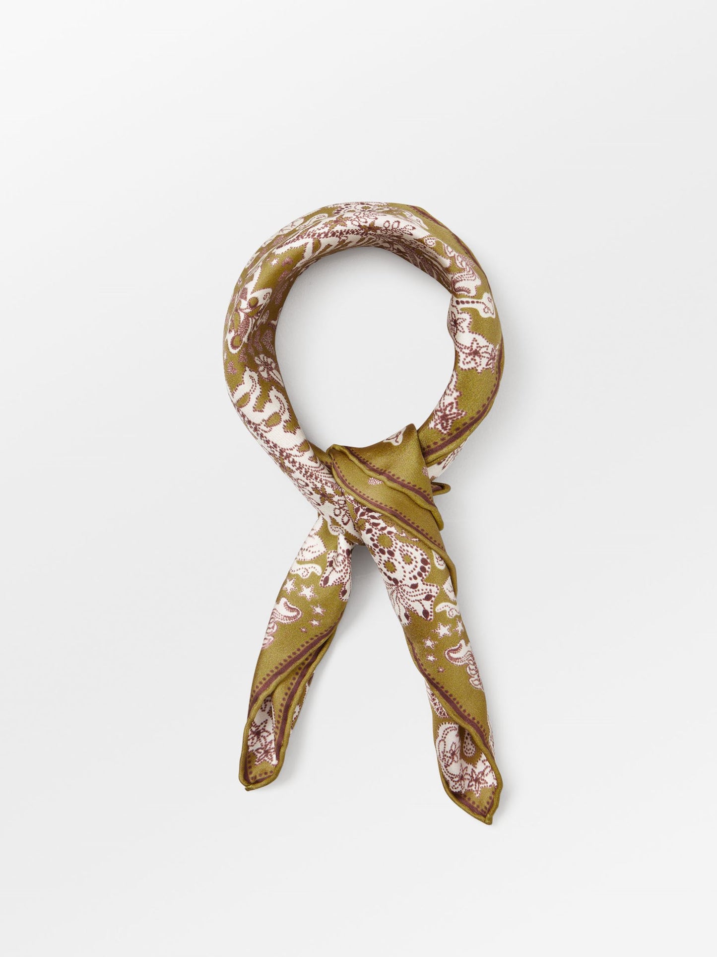 Becksöndergaard, Nocturne Sia Scarf - Yellow Olive, scarves, scarves