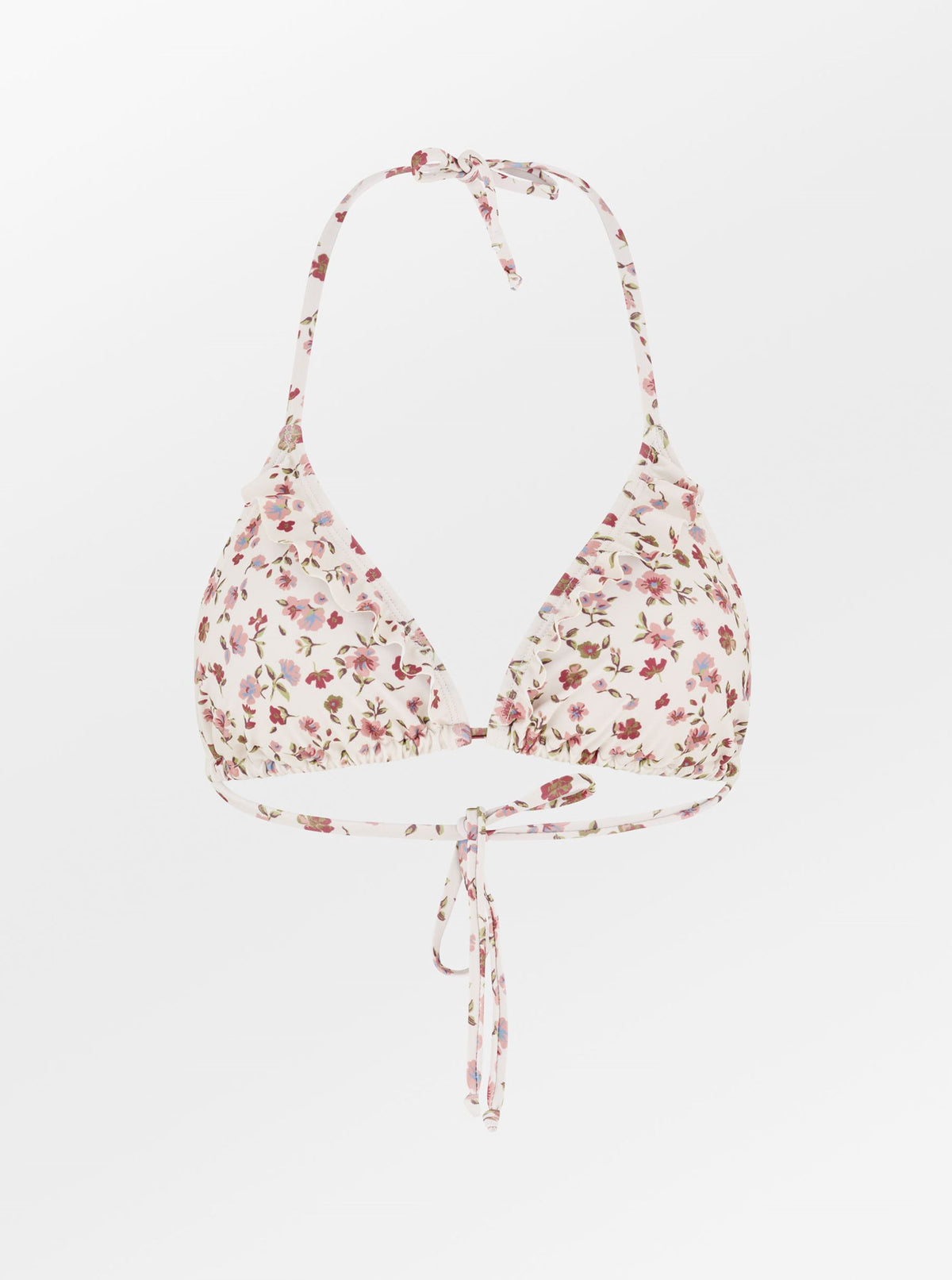 Becksöndergaard, Meadora Bel Frill Bikini Top - Birch White, clothing
