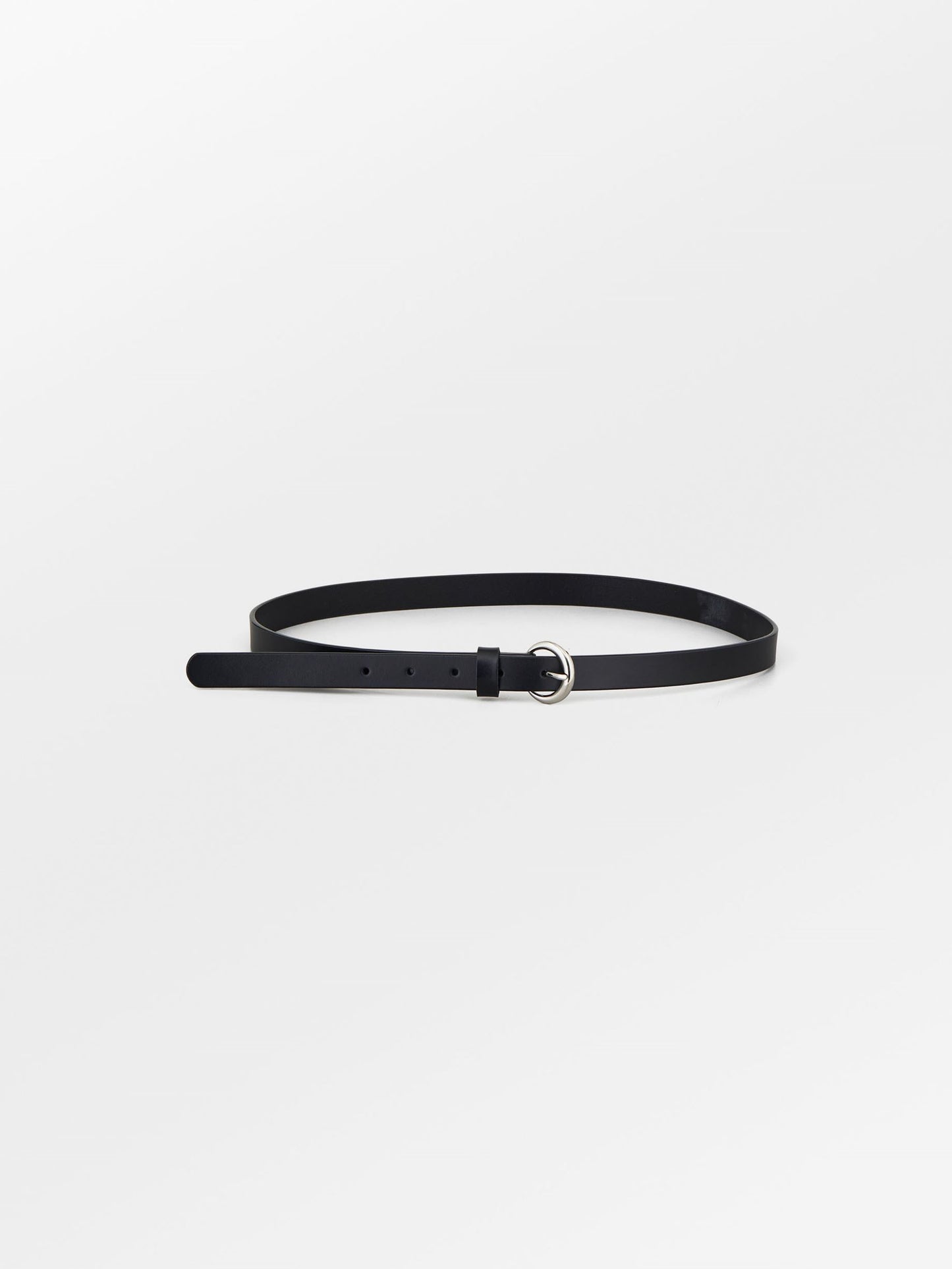 Solid Slim Belt - Black Clothing Becksöndergaard.se