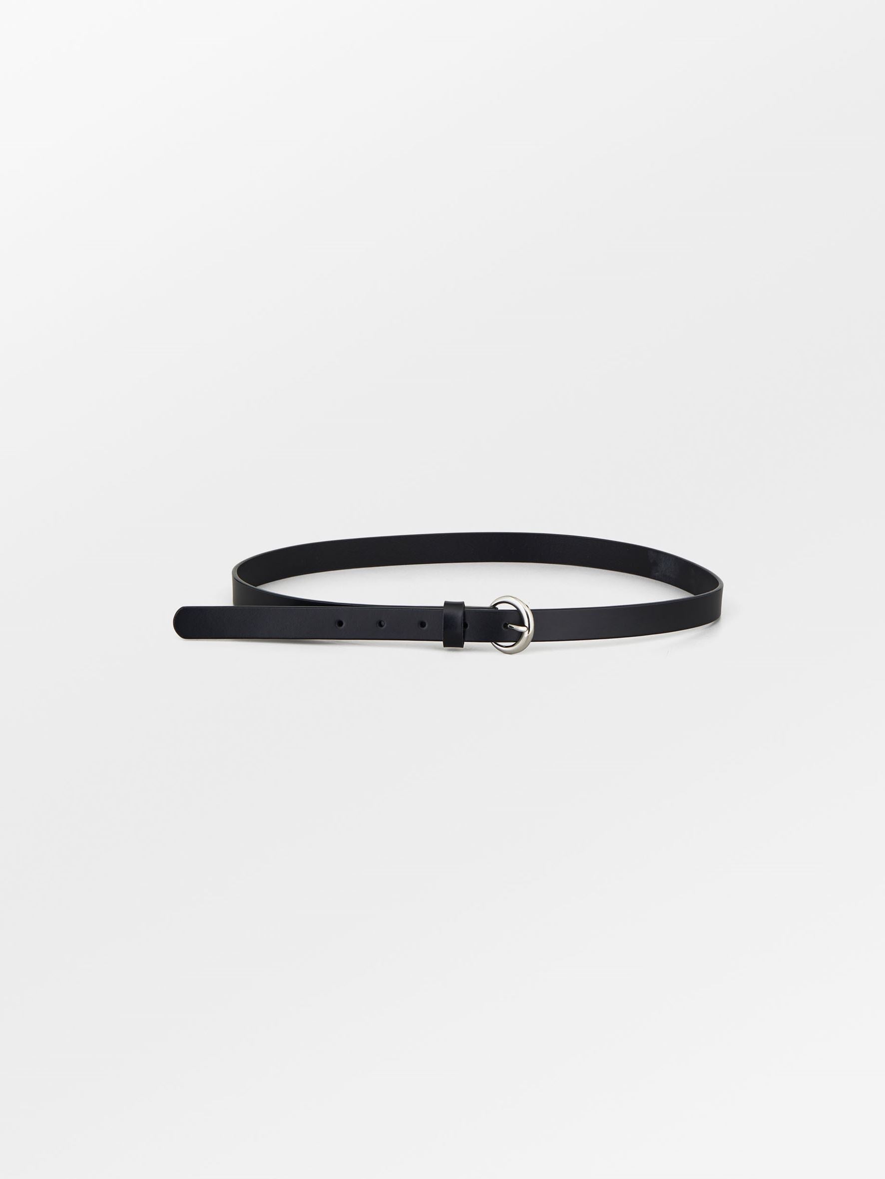 Solid Slim Belt - Black Clothing Becksöndergaard.se