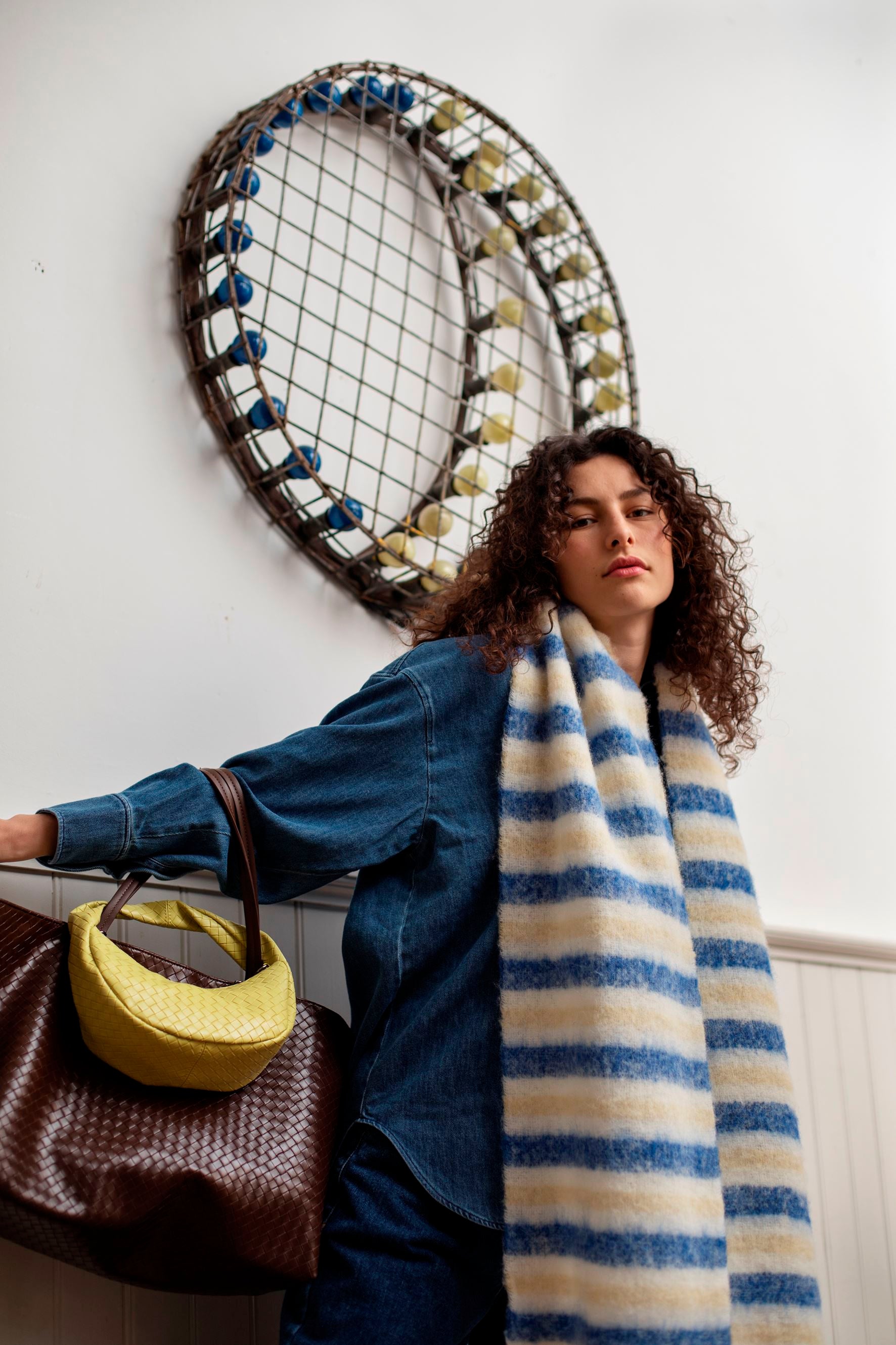 Stripe Yuta Scarf OneSize Becksöndergaard.se