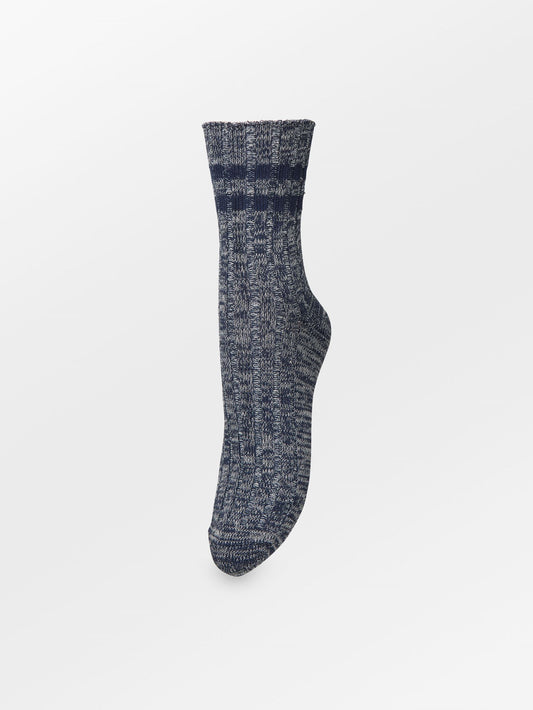 Becksöndergaard, Spacee Cotta Sock - Navy Blue, socks, socks, black week, black week