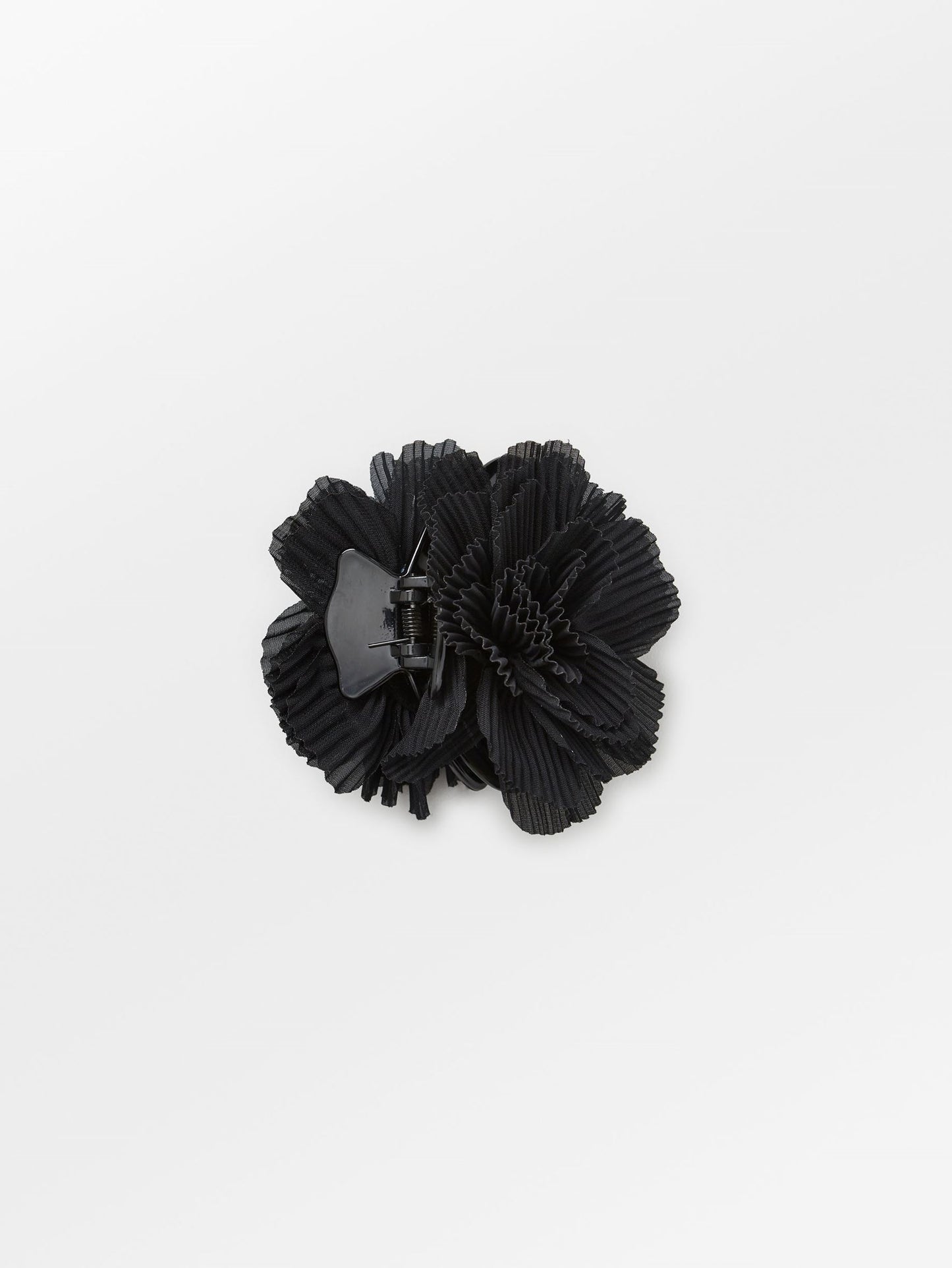 Plissé Flower Hair Claw - Black OneSize Becksöndergaard.se