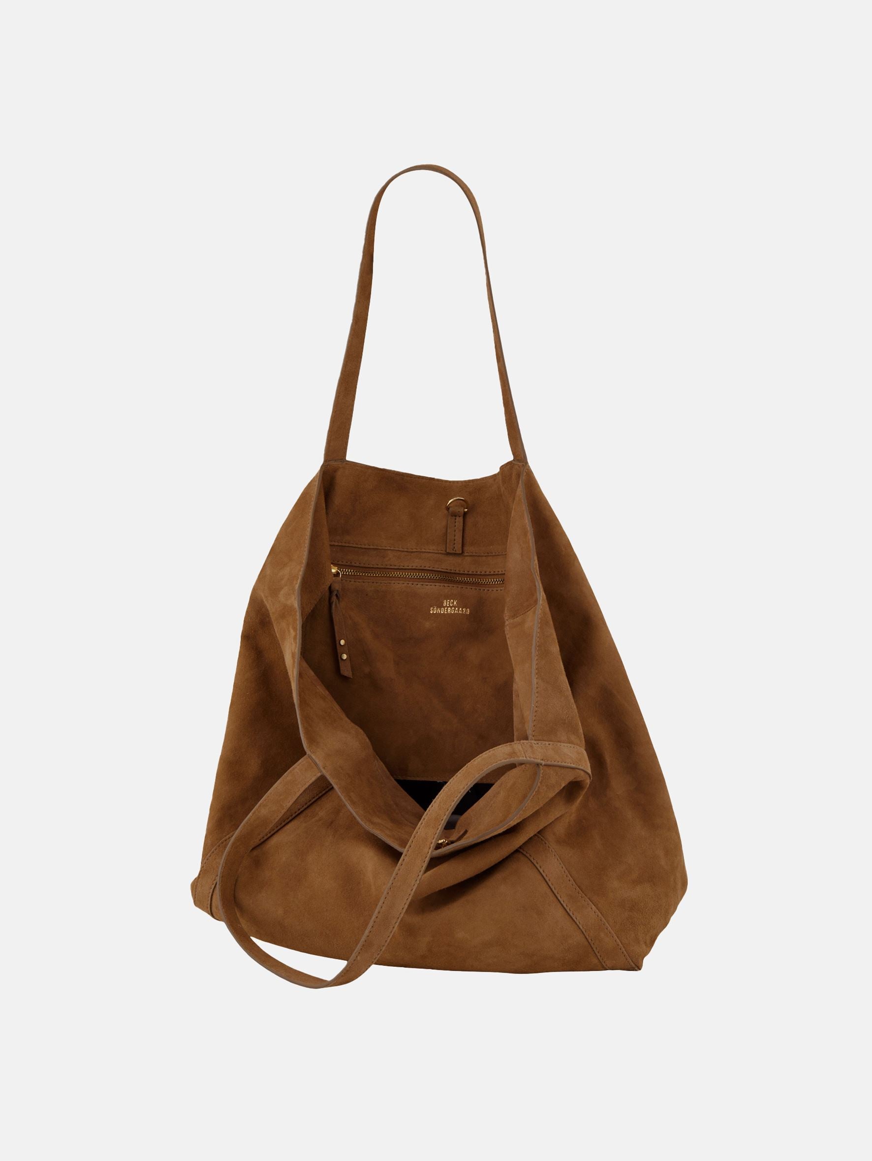 Suede Eden Shopper Bag - Brown OneSize Becksöndergaard.se