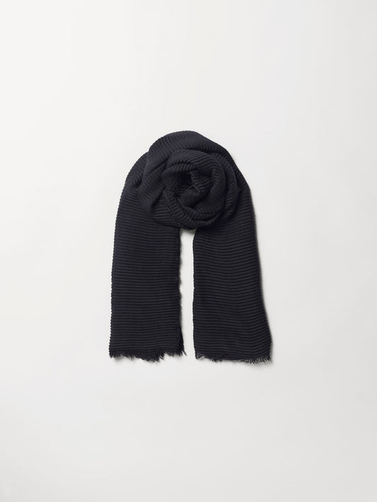 Becksöndergaard, Asta Povi Scarf - Jet Black, struct - slet produkter