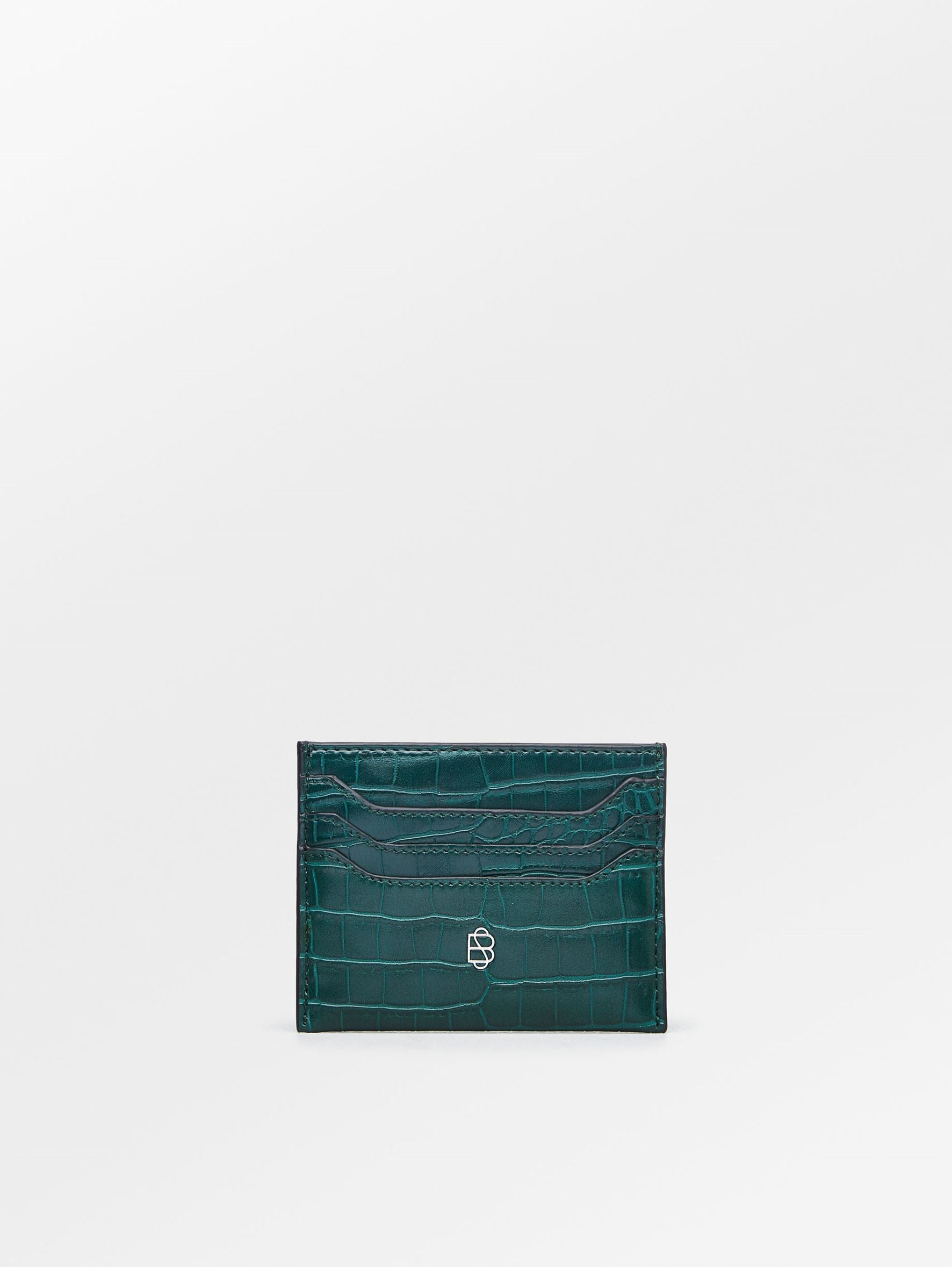 Solid Card Holder - Dark Green OneSize Becksöndergaard.se