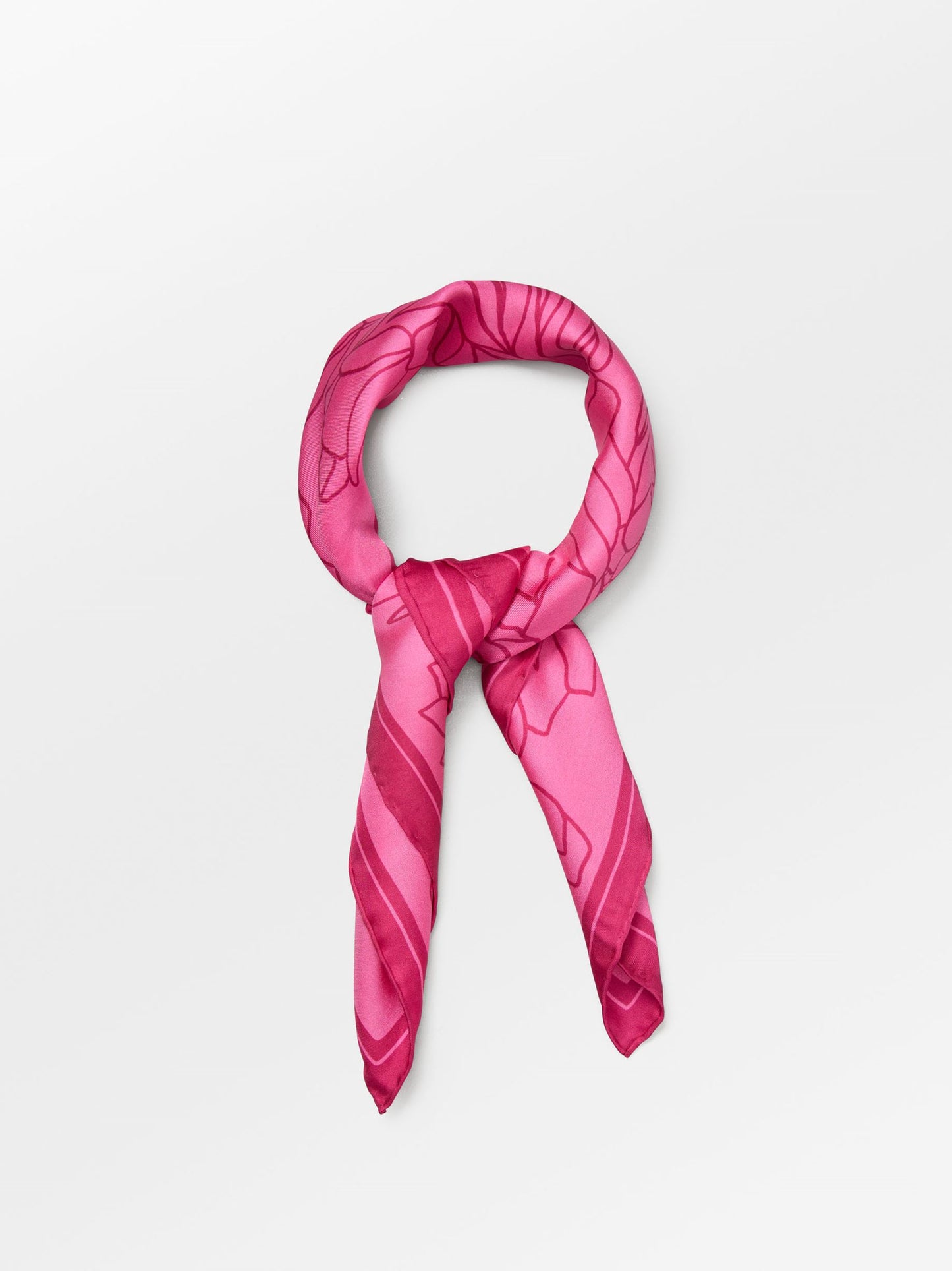 Becksöndergaard, Stencia Tulip Sia Scarf - Vivacious Pink, scarves, scarves, scarves, scarves