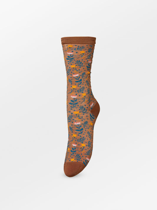 Inaya Visca Sock - Brown Socks Becksöndergaard.se