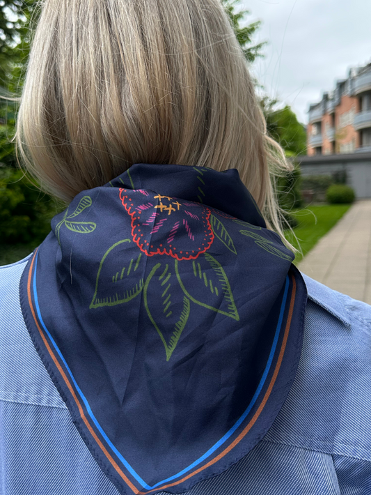 Becksöndergaard, Efloria Triangle Taby Scarf - Naval Academy Blue, scarves, scarves, mid season sale, mid season sale