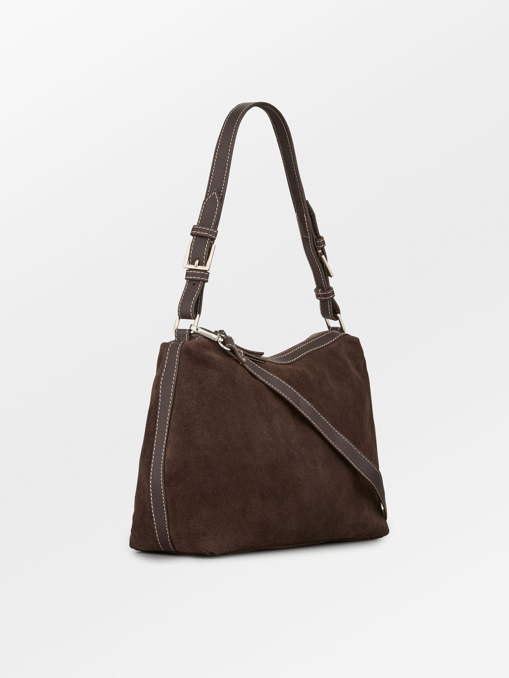 Becksöndergaard, Suede Ginni Medi Bag - Hot Fudge Brown, bags, bags, bags, bags