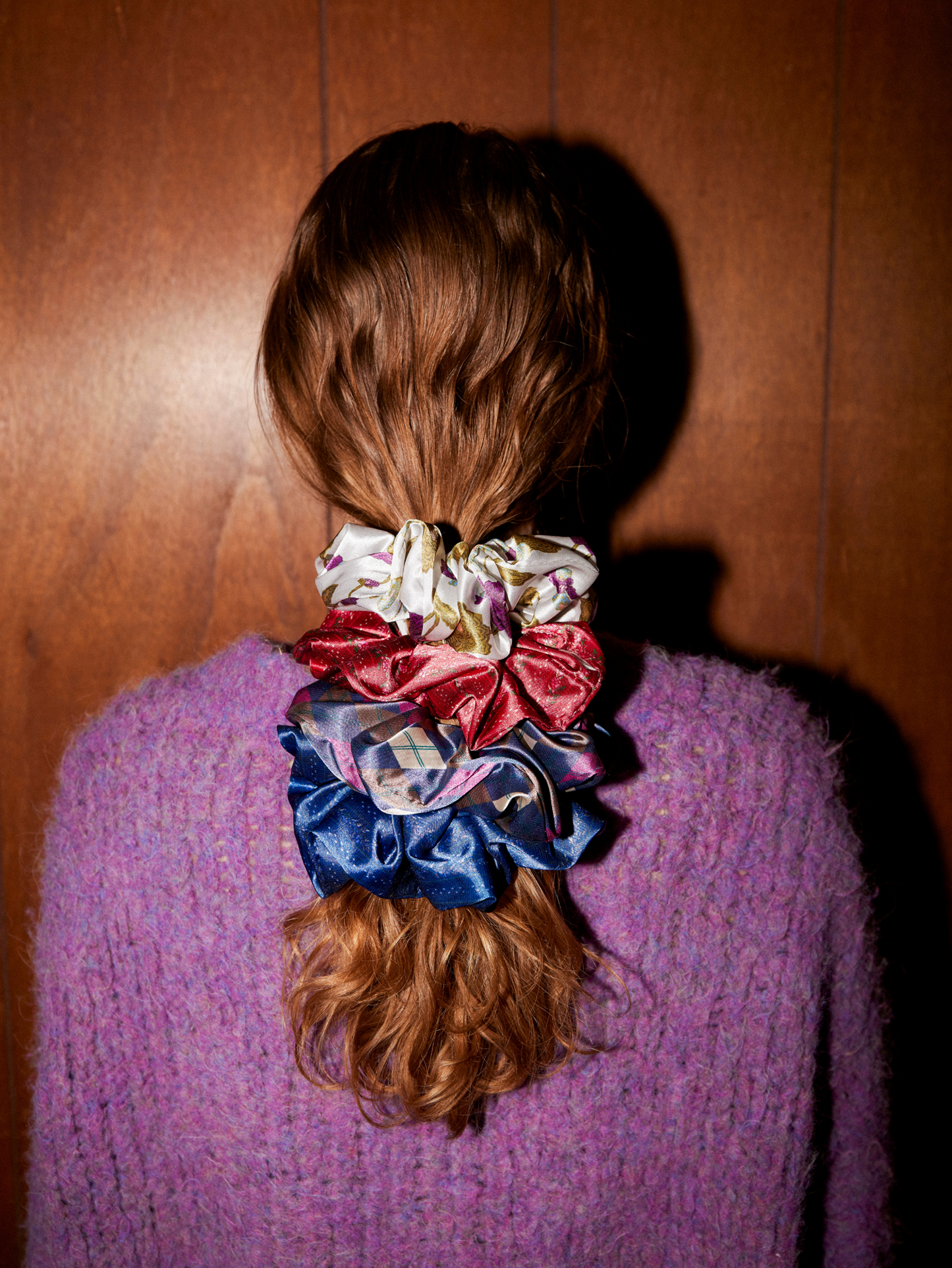 Becksöndergaard, Ribbonia Luster Scrunchie - Savvy Red, accessories, accessories, accessories