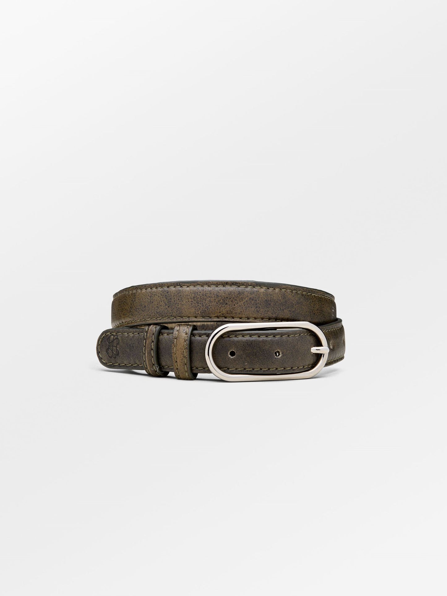 Crushed Slim Leather Belt Clothing Becksöndergaard.se