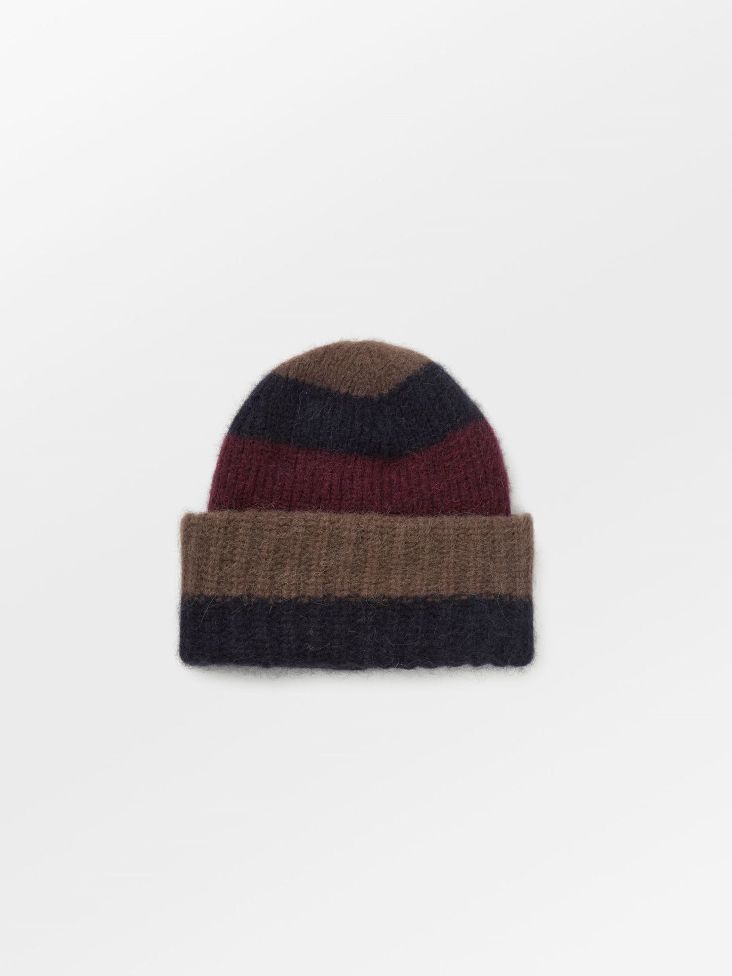 Becksöndergaard, Striped Soloma Beanie - Burgundy, accessories, archive, archive, sale, sale, winter accessories, sale, archive, accessories, winter accessories, gifts, black week, black week