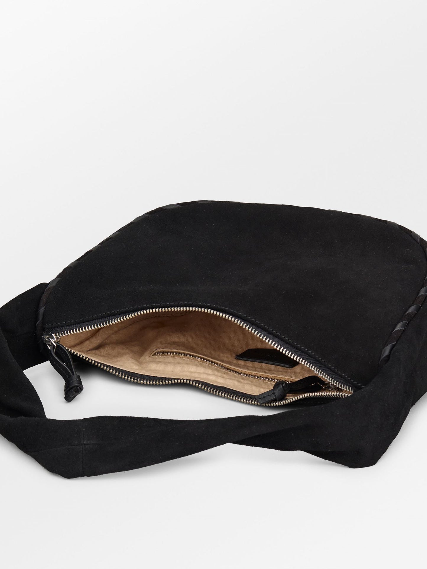 Suede Veg Talia Bag - Black OneSize Becksöndergaard.se