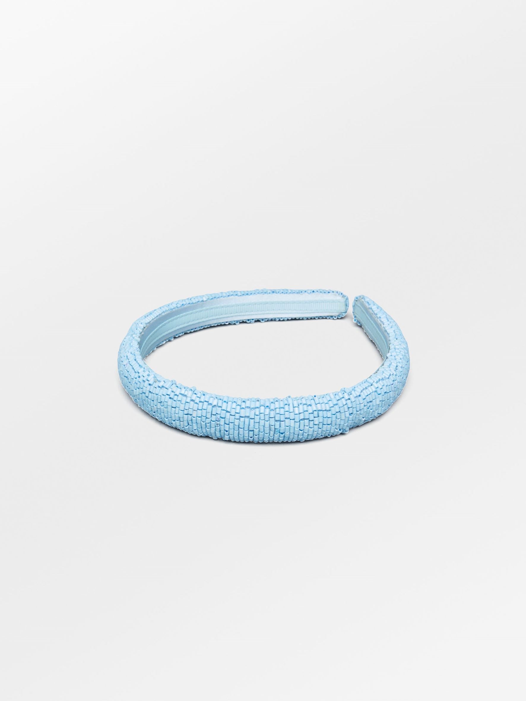 Solid Slim Beaded Hairbrace - Blue OneSize Becksöndergaard.se