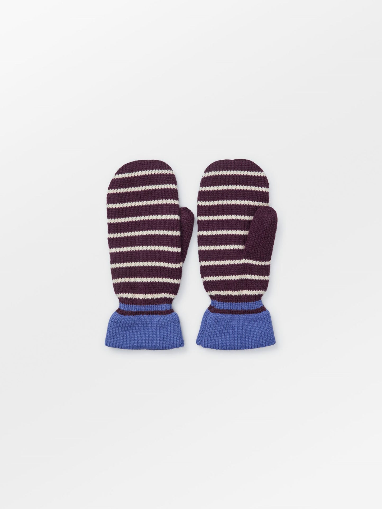 Thin Striped Emerald Mittens Clothing Becksöndergaard.se