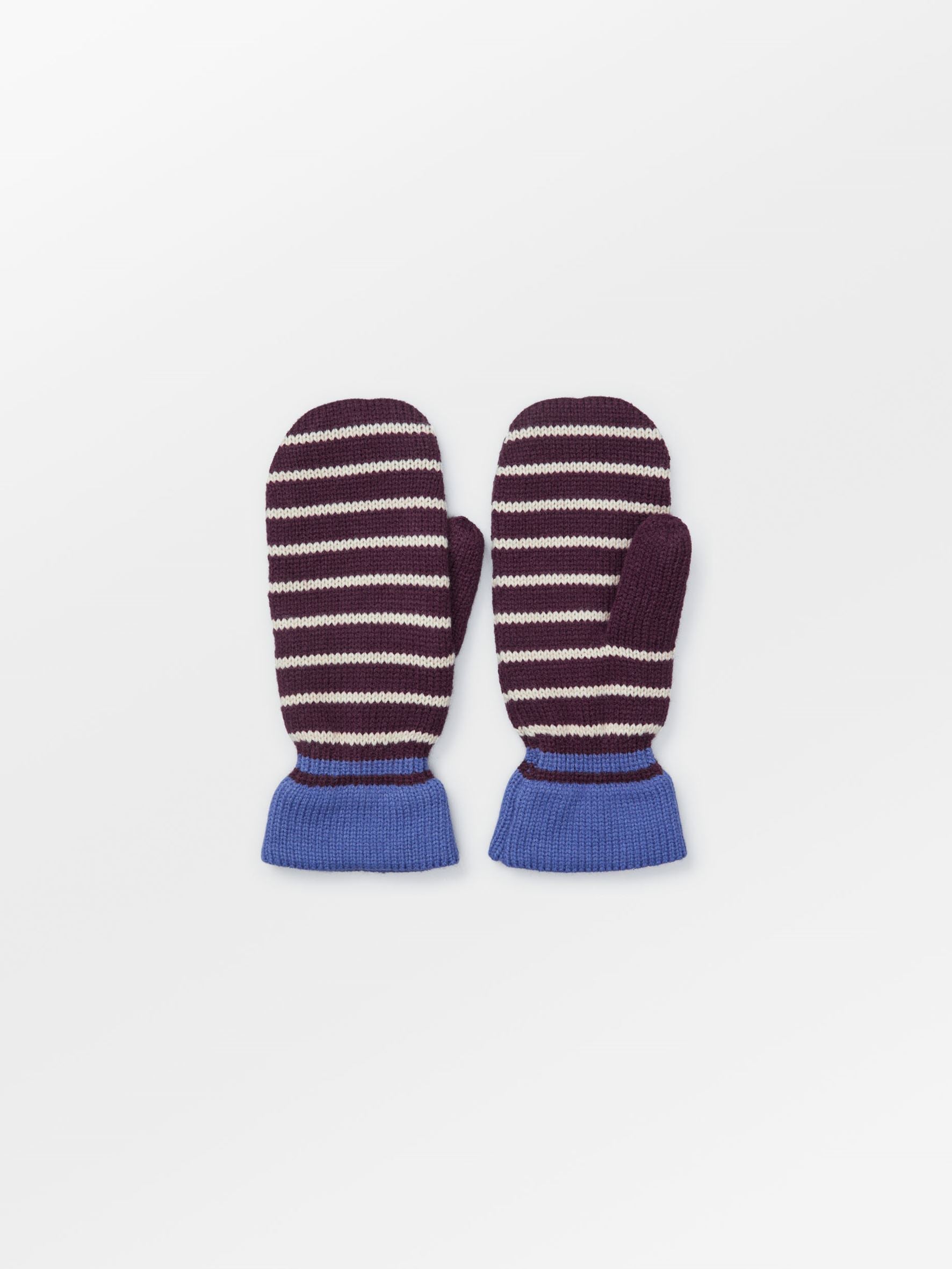 Thin Striped Emerald Mittens Clothing Becksöndergaard.se