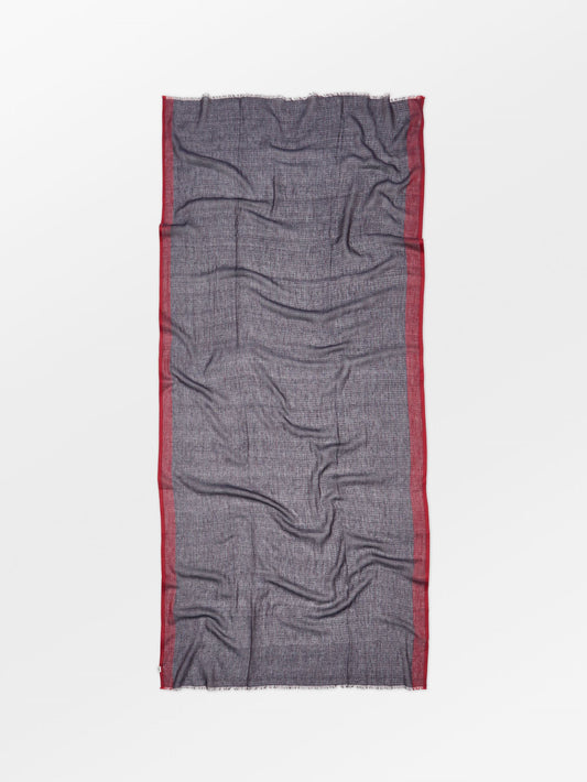 Becksöndergaard, Stripy Cowea Scarf - Adrenaline Red, scarves, archive, archive, sale, sale, scarves, scarves, black week, black week