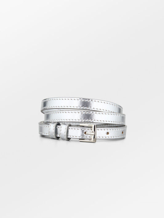 Becksöndergaard, Glaze Aria Leather Belt  - Silver, accessories, accessories