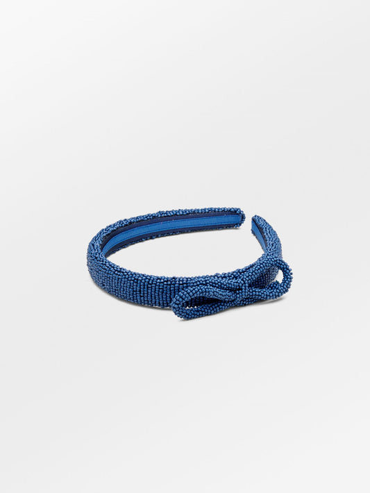 Becksöndergaard, Bow Slim Beaded Hairbrace - Coronet Blue, archive, archive, sale, sale