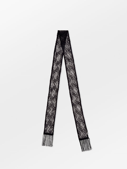 Becksöndergaard, Lacia Lace Scarf - Black, scarves, news, xmas2025, party, gaveideer under 250