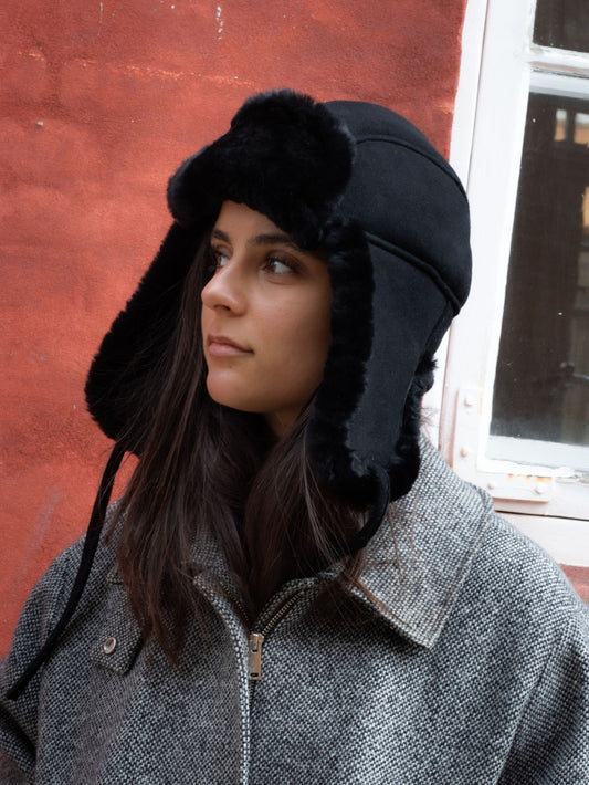 Becksöndergaard, Dora Aviator Hat - Black, accessories, winter accessories, accessories, winter accessories