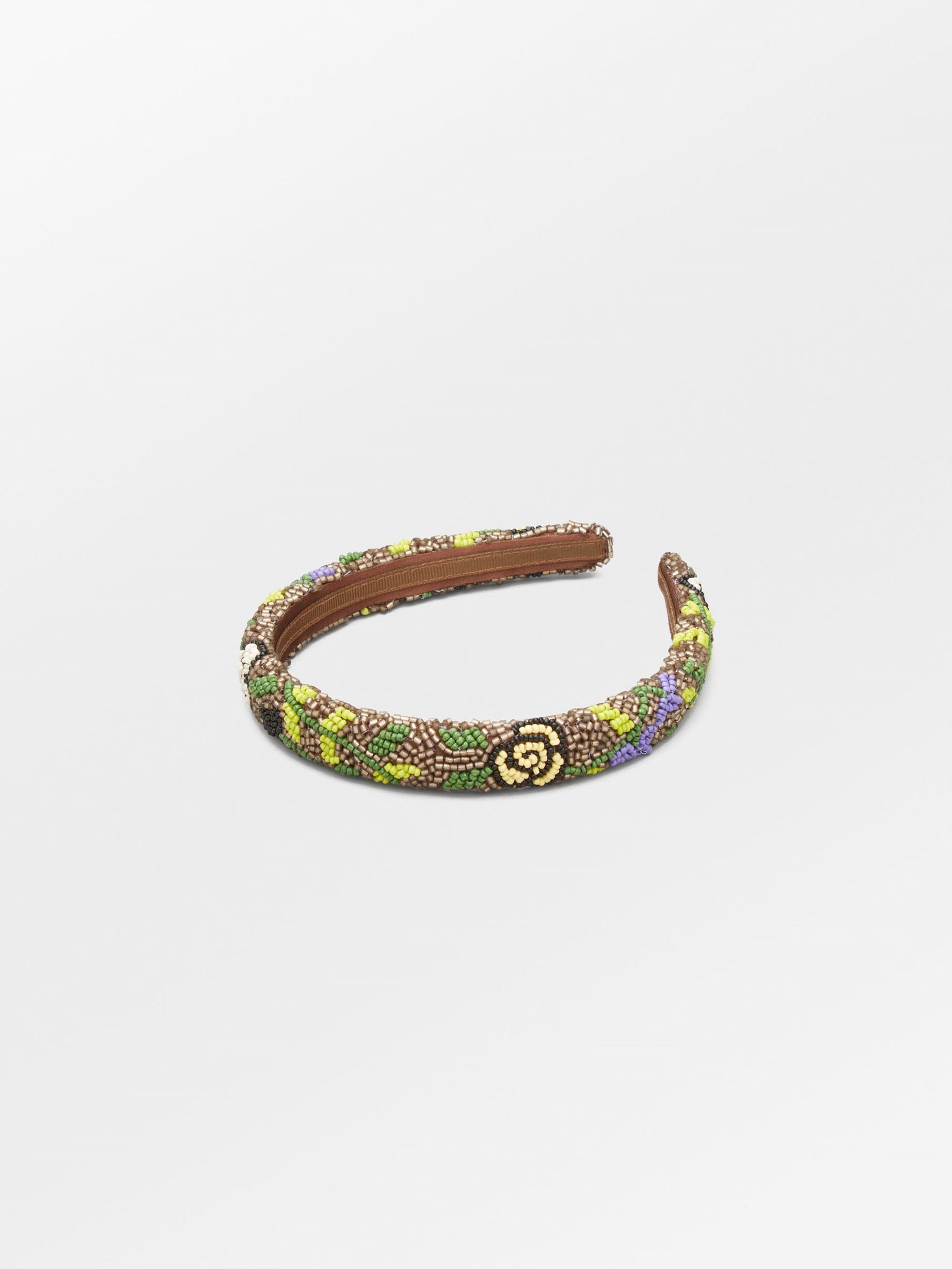 Becksöndergaard, Fleuriella Slim Beaded Hairbrace - Hot Fudge Brown, archive, archive