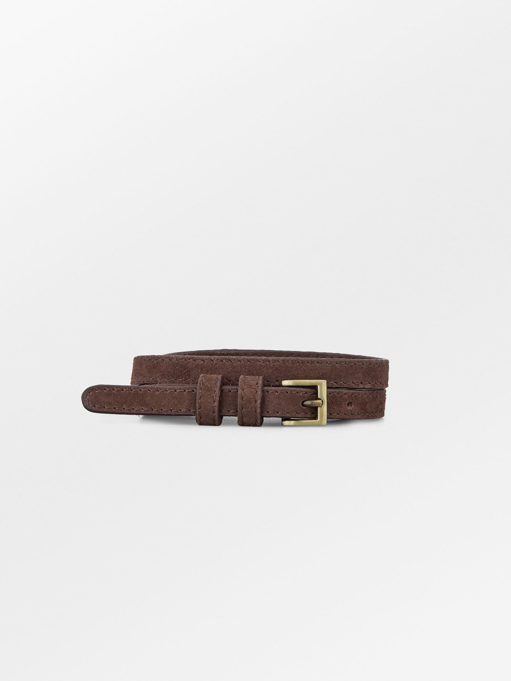 Becksöndergaard, Suede Aria Leather Belt  - Hot Fudge Brown, accessories, accessories, archive, archive, black week, black week