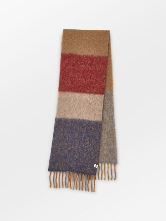 Becksöndergaard, Striped Anilopa Scarf - Burgundy, scarves, scarves, sale, sale, scarves, black week, black week